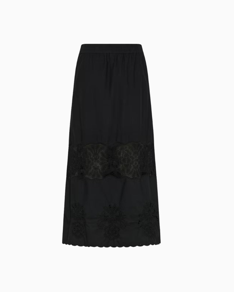 Part Two AnciaPW Skirt in black flat lay front view