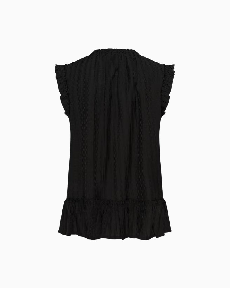 Part Two AnekaPW top black flat lay back view