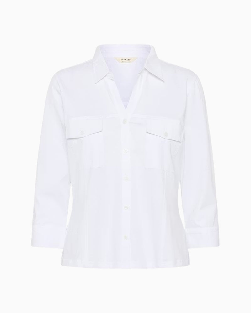 Part Two AnisePW shirt white flat lay front view