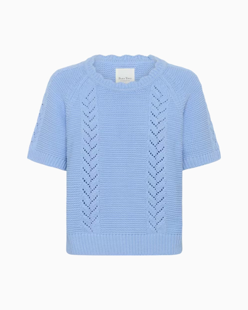 Part Two AnisettePW pullover scalloped neckline detail