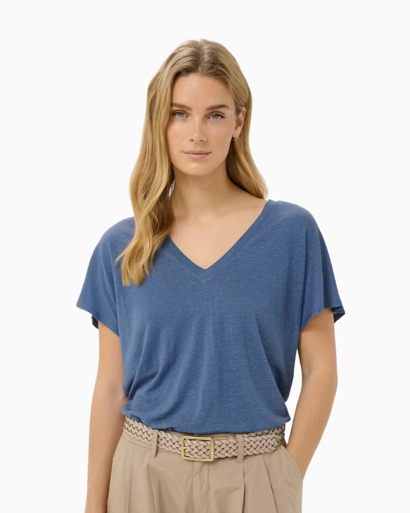 Part Two AxelinesPW T-shirt indigo front view