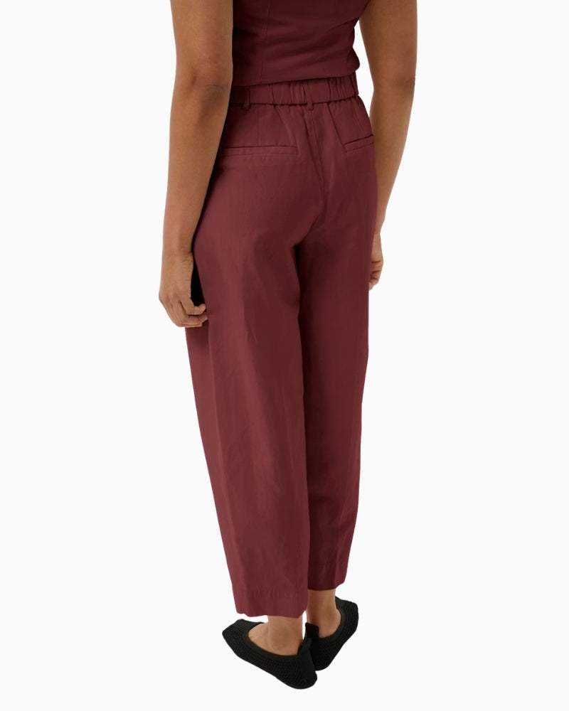 Part Two BeatrizPW Trousers in dark red back view