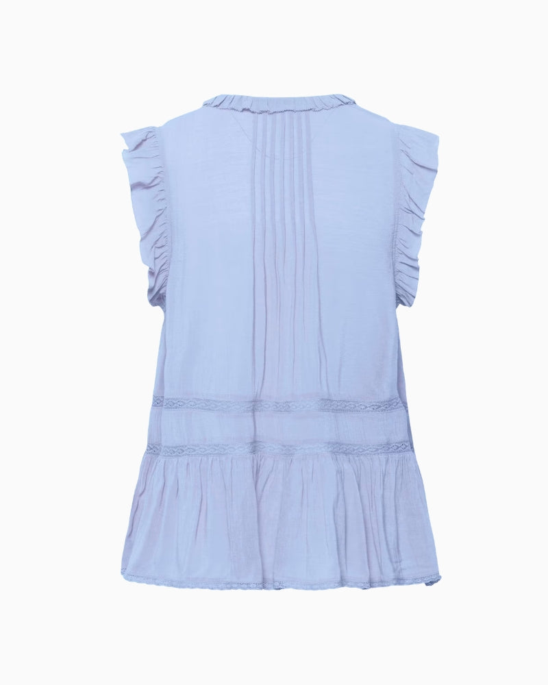 Part Two BernadetePW Blouse in blue back view