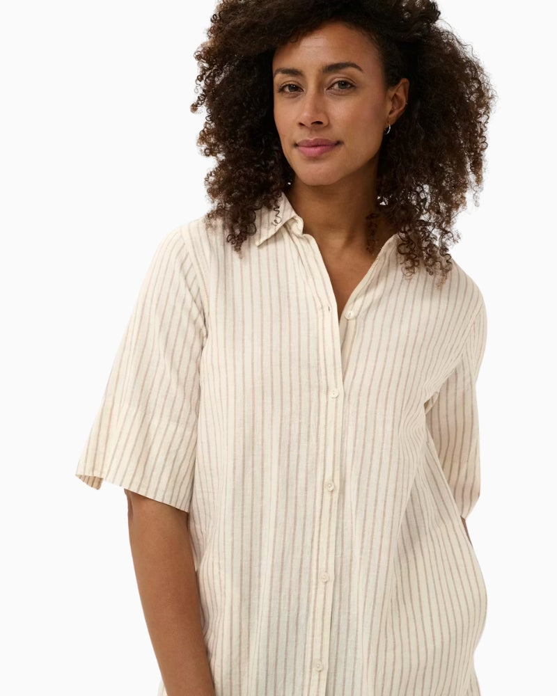 Part Two BerritPW Dress in Natural collar detail