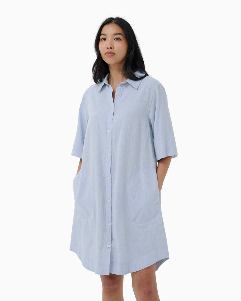 Part Two BerritPW Dress in blue front view