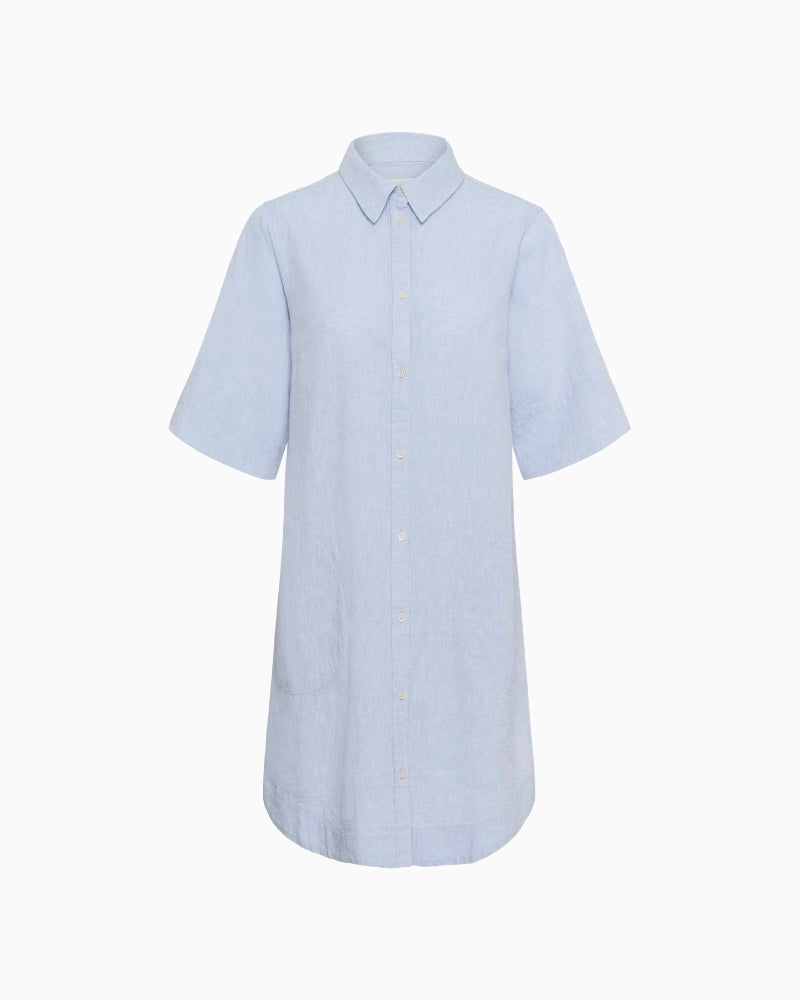 Part Two BerritPW Dress in blue full front view