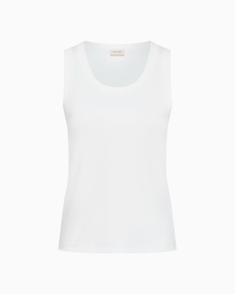 Part Two BessyPW Top in white front flat view
