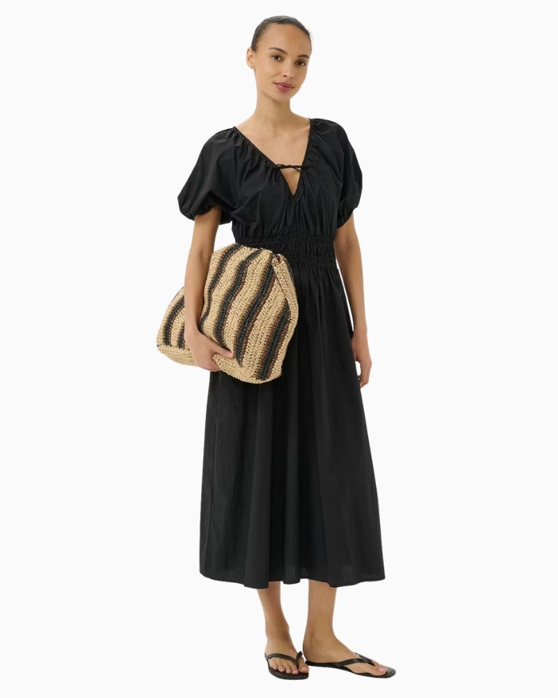 Part Two BodillaPW Dress in black model full length view