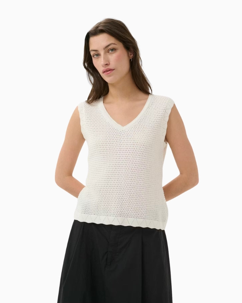 Part Two BolissaPW Top in Cream front view
