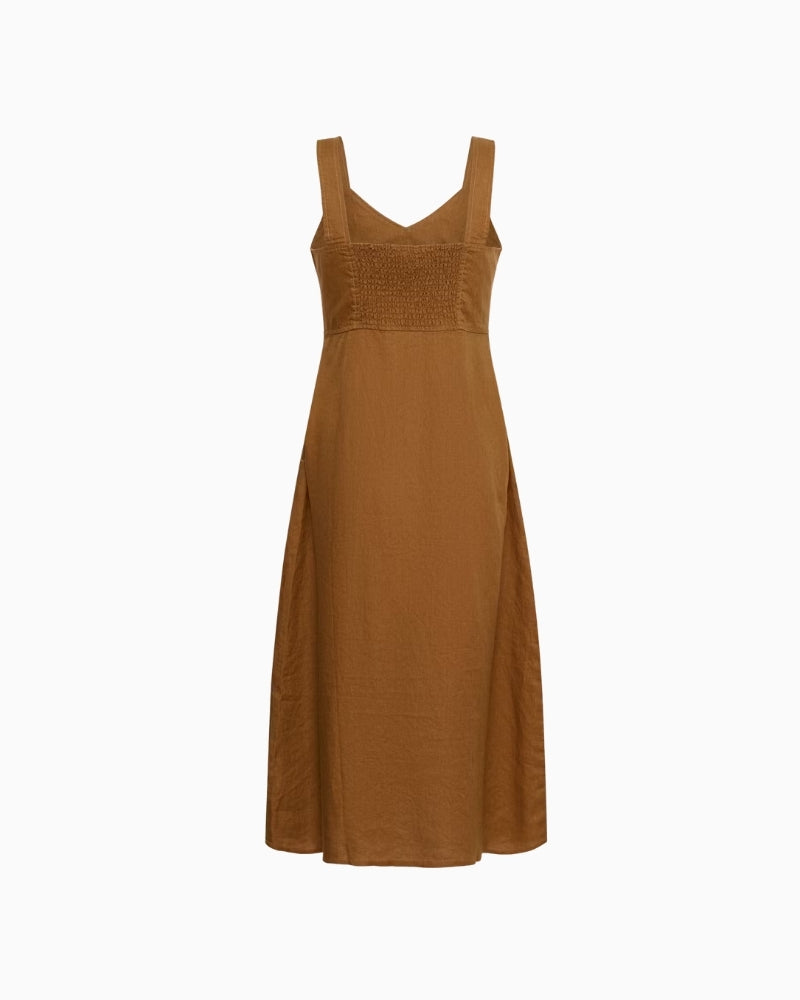 Part Two BotillePW Dress in brown flat lay back view