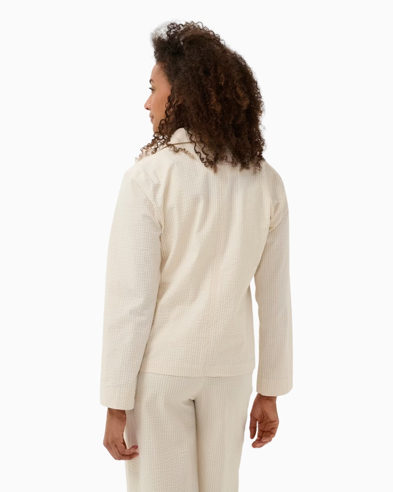 Part Two BriddiPW Casual Jacket cream back view