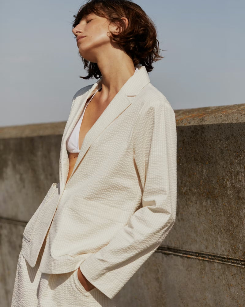 Part Two BriddiPW Casual Jacket cream side view