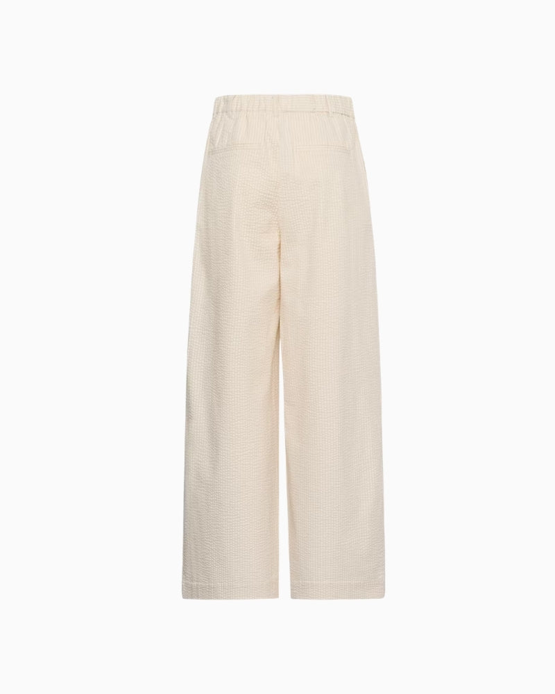 Part Two BritaPW Trousers in cream flat lay back view