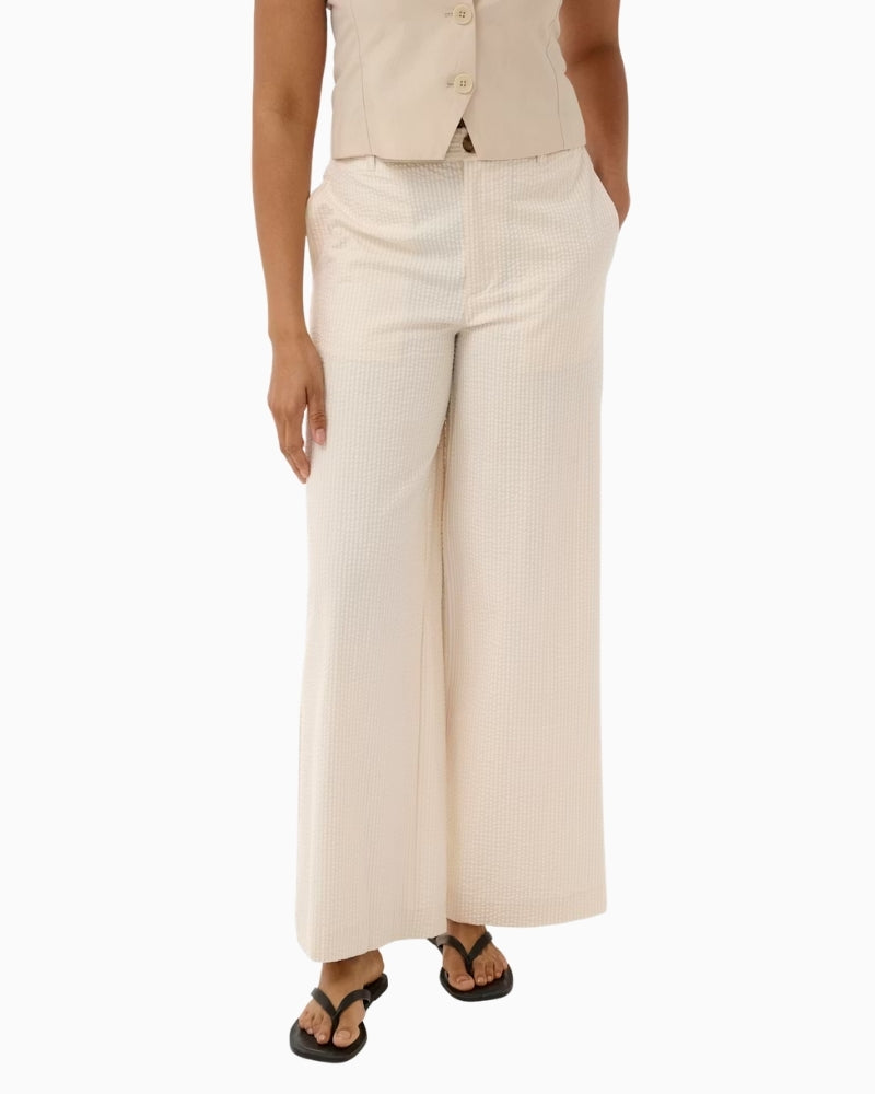 Part Two BritaPW Trousers in cream front view