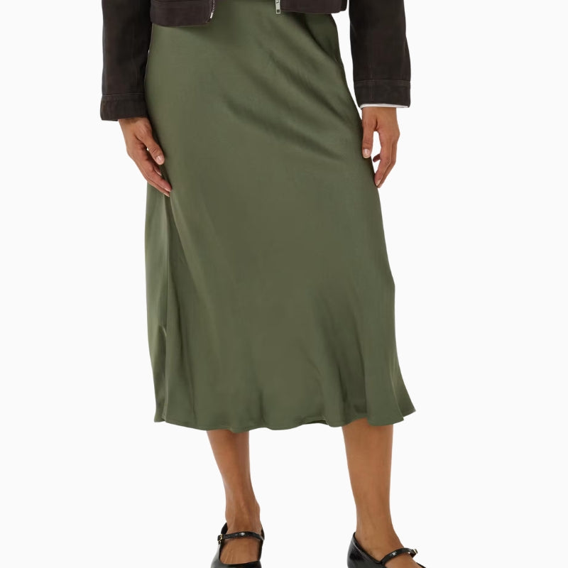 Part Two Candice Skirt in Khaki front view