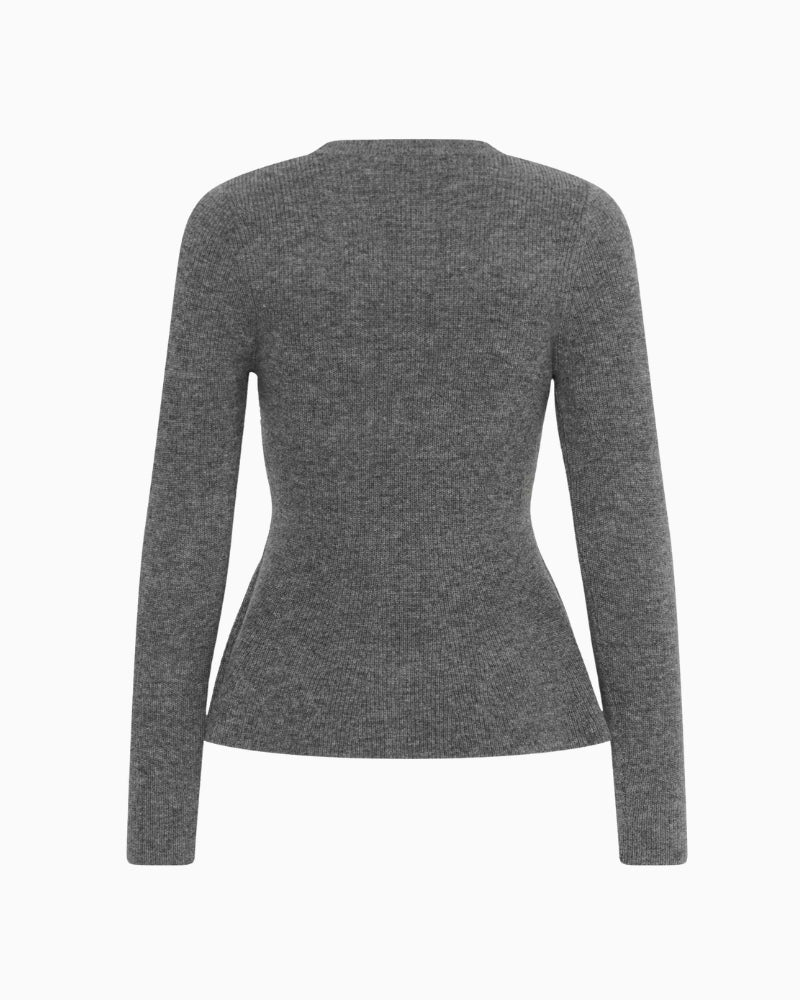 Part Two CarinaPW Pullover in Grey back detail
