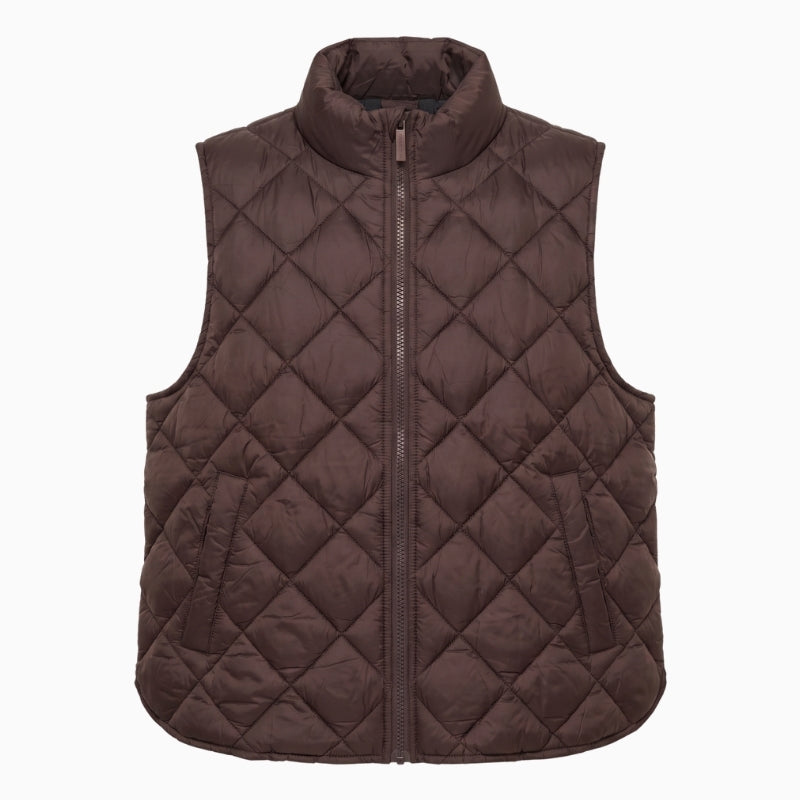 Part Two CarlotaPW Warm Vest in Brown front view