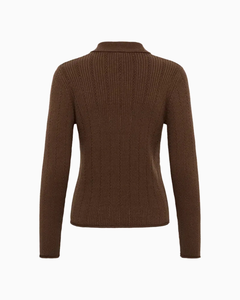 Part Two CharleyPW Pullover in Tan back view