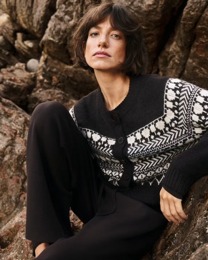Part Two Charmaine PW Cardigan in brown styled view