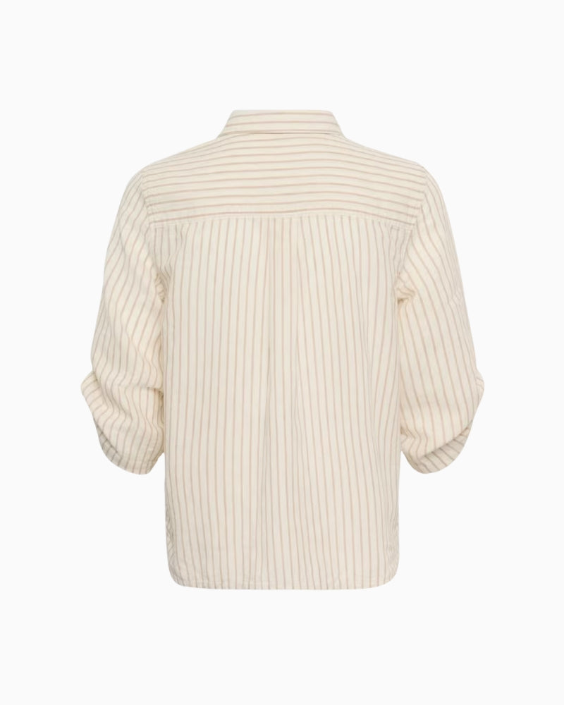 Part Two CindiePW Shirt in natural flat lay back view