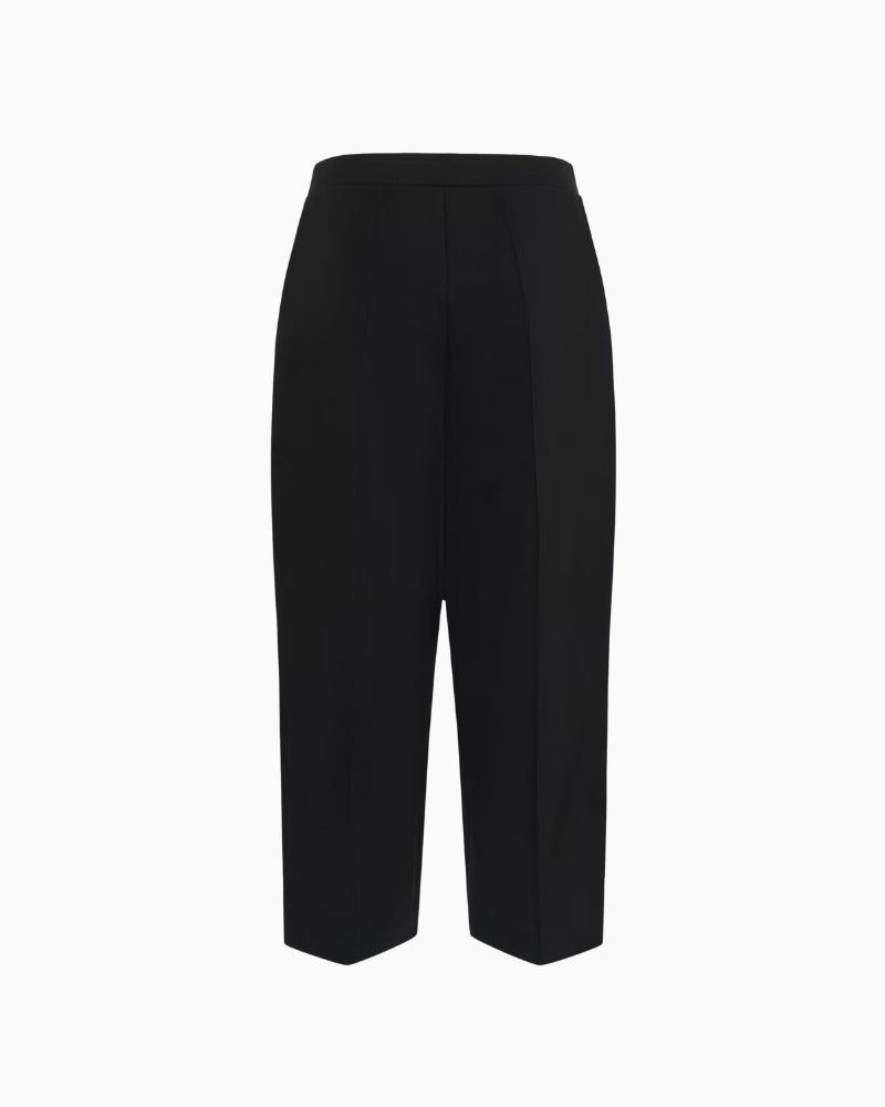 Part Two Colisa Barrel Trousers in Black side view showing ankle-length silhouette