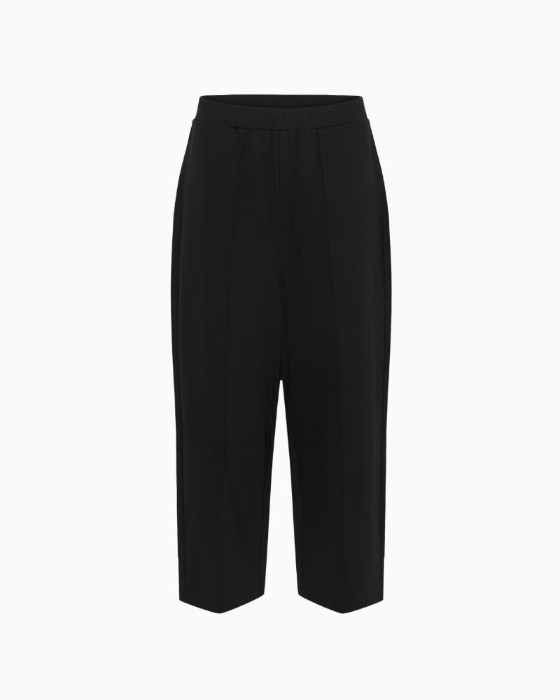 Part Two Colisa Barrel Trousers in Black waistband and front seam detail