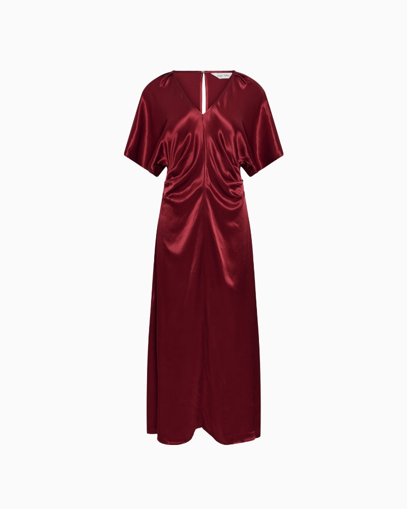 Part Two Dell Dress in red full-length view
