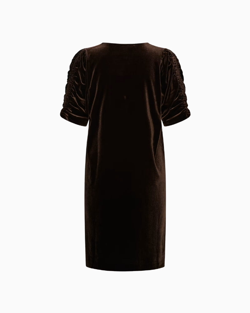 Part Two Didem Dress in brown back detail