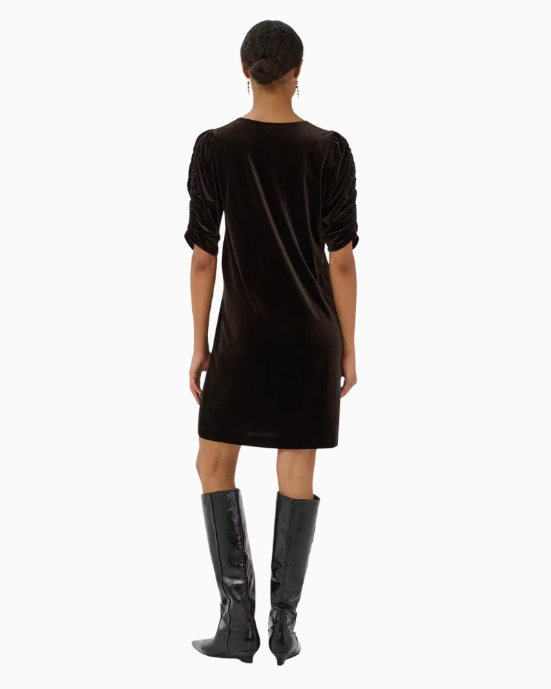Part Two Didem Dress in brown back view