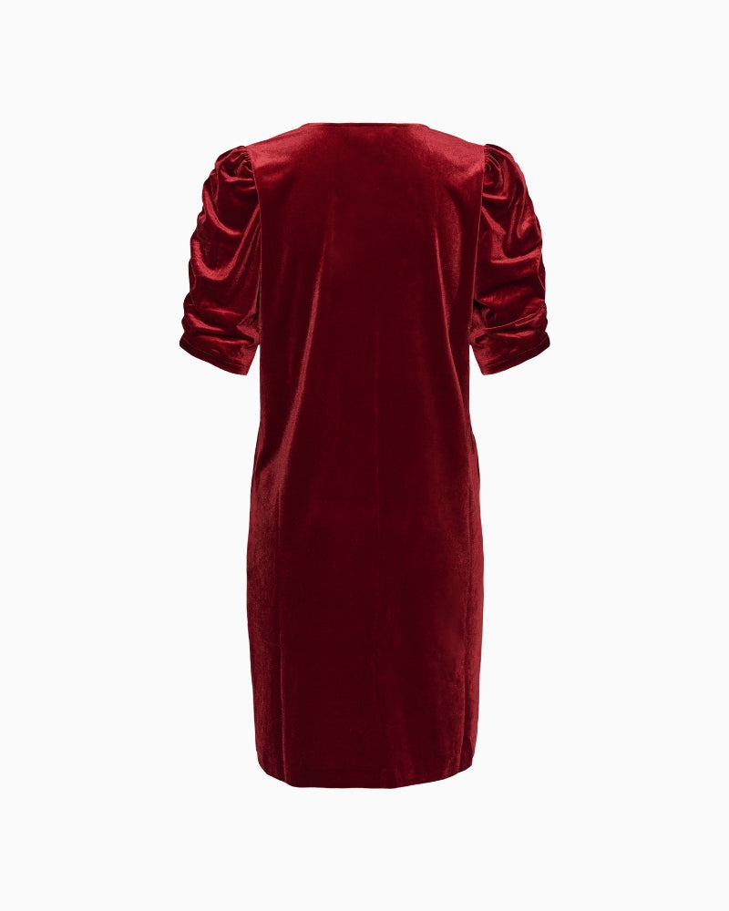 Part Two Didem Dress in red back view