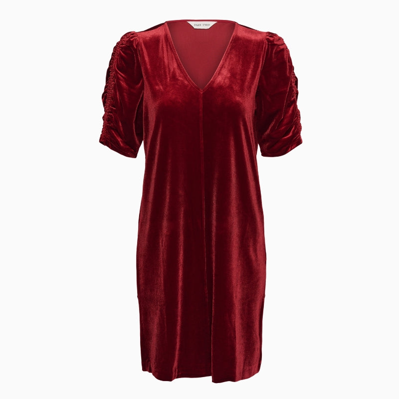 Part Two Didem Dress in red front view