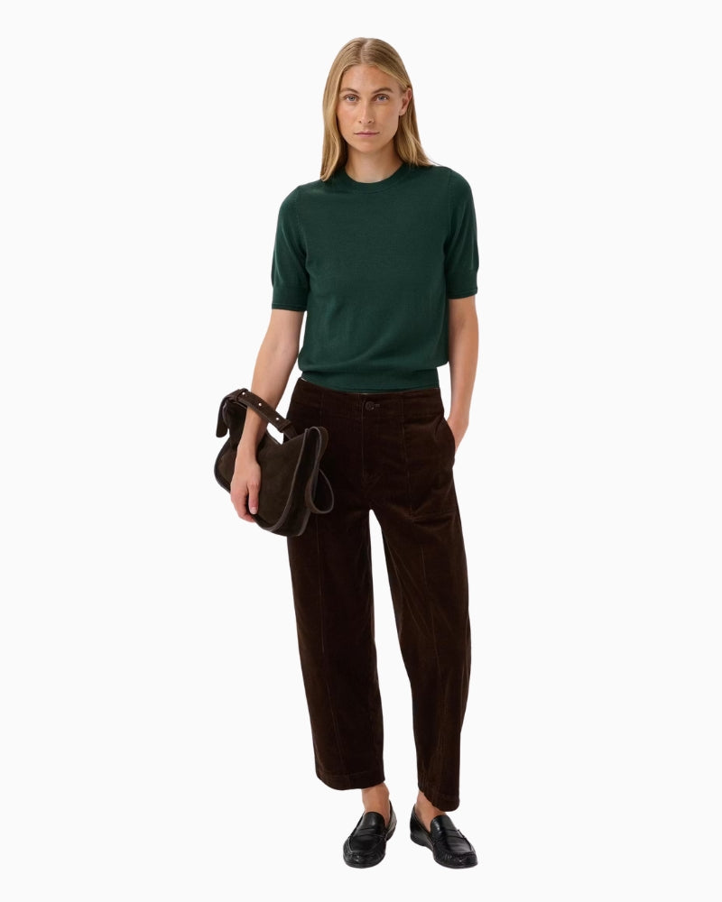Part Two NatanyaPW Pullover in Forest Green styled view
