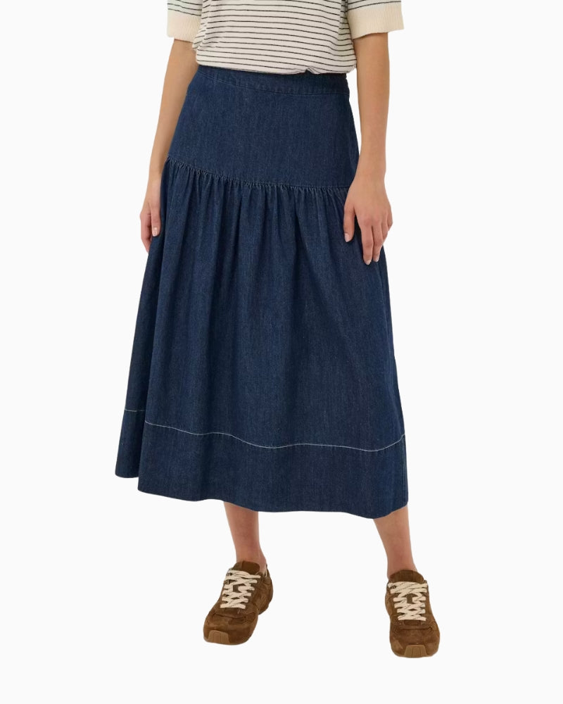 Part Two NelliaPW Skirt denim front view