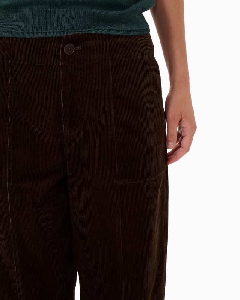 Part Two NettaPW Trousers in Brown front seam detail