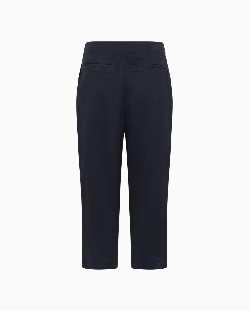 Back view of Part Two NettaPW trousers in navy cotton stretch