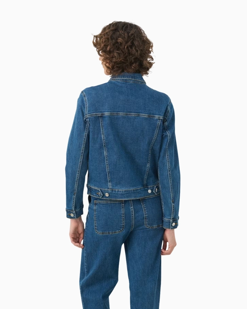 Part Two NicholiaPW Denim Jacket in blue denim back view
