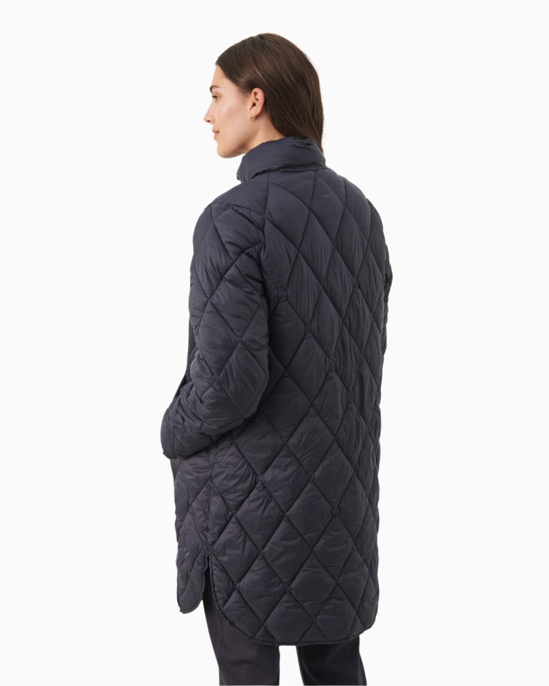 Part Two Olilas Coat in Dark Navy back view