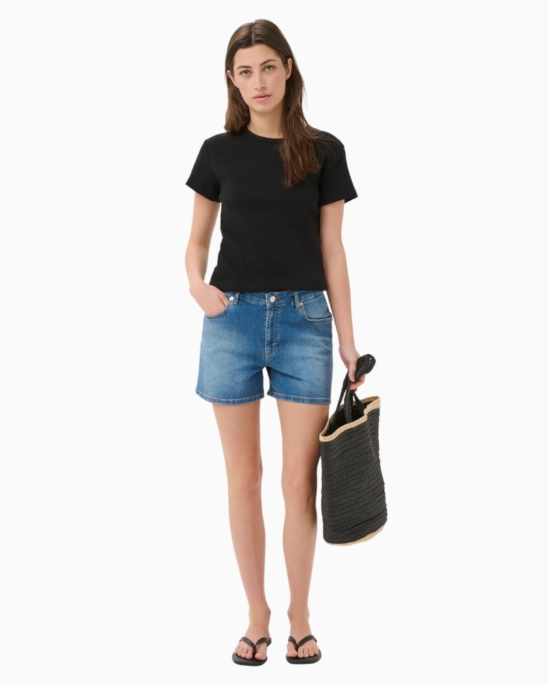 Part Two RochellePW T-Shirt in Black full outfit view