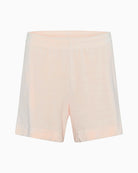 Front view of Part Two Rosemaya Shorts in cream organic cotton blend with elasticated waist