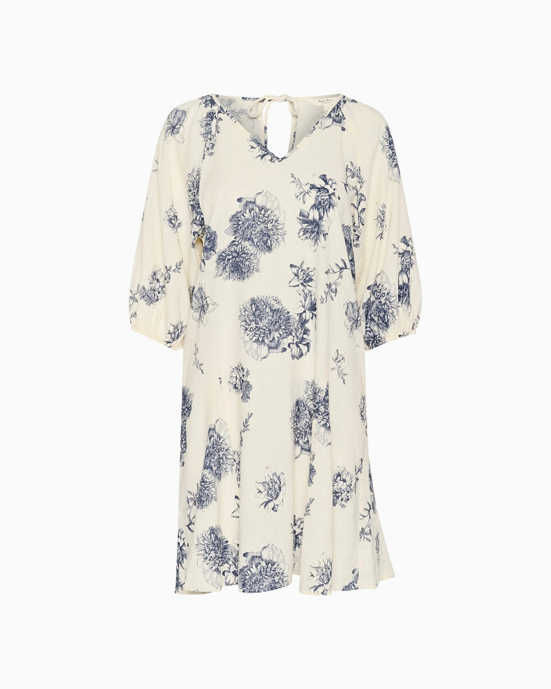 Flat lay of Part Two Ruthy Dress showing woven lightweight fabric and flowing silhouette