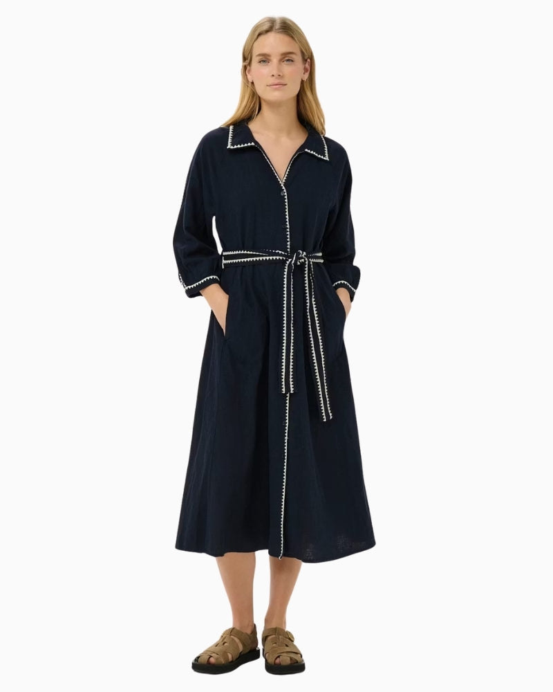 Part Two SiciliasPW Dress After Midnight front view on model