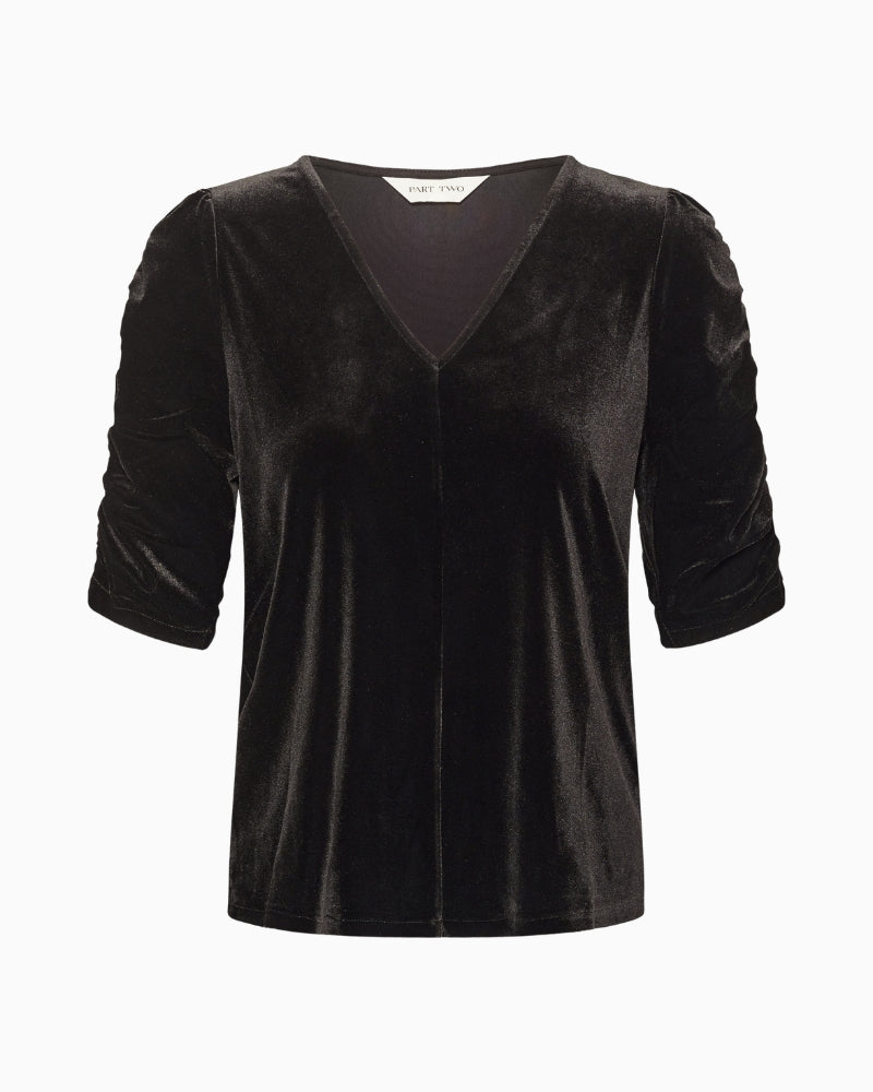 Part Two Valeriia Blouse in black front view