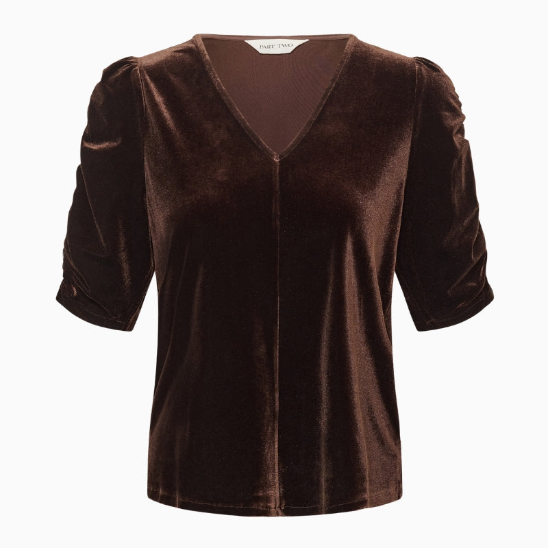 Part Two Valeriia Blouse in brown front view