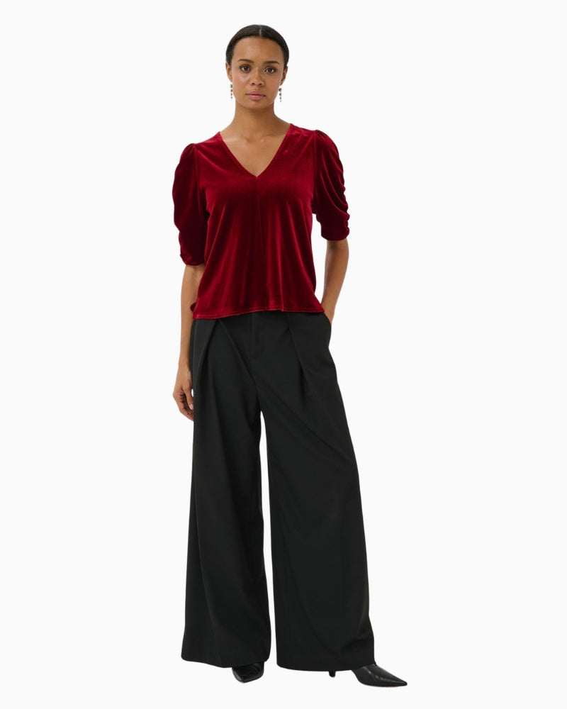 Part Two Valeriia Blouse in red full view
