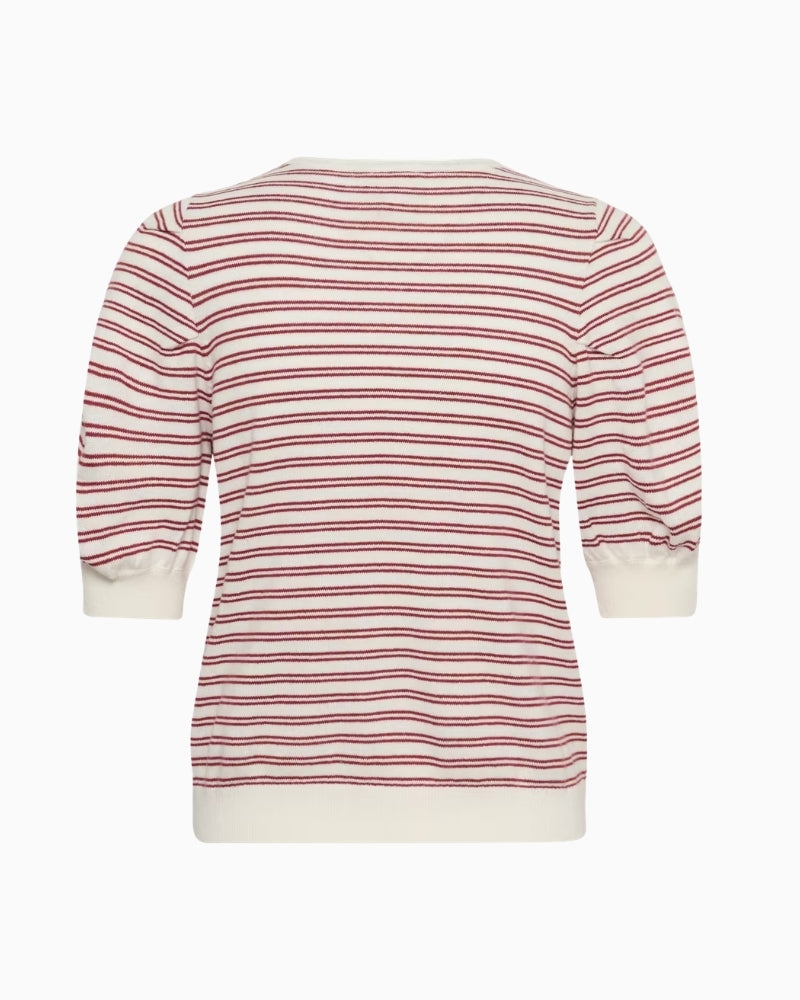 Part Two Varaian Pullover in red stripe back view