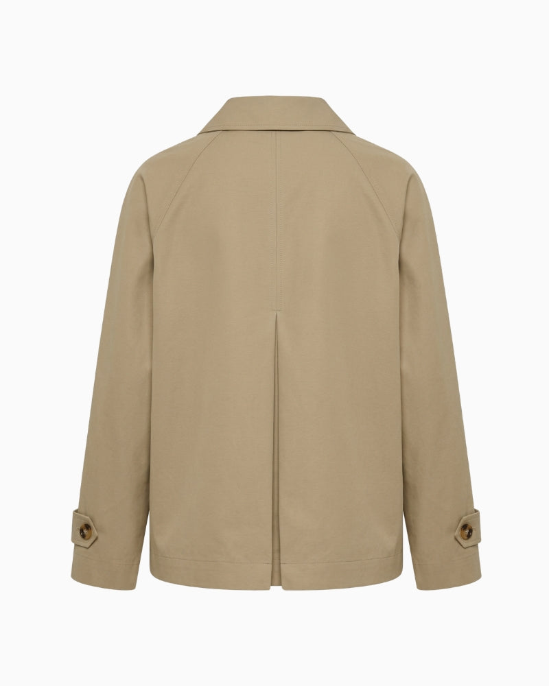 Part Two YunaPW Outerwear cream trench coat back view