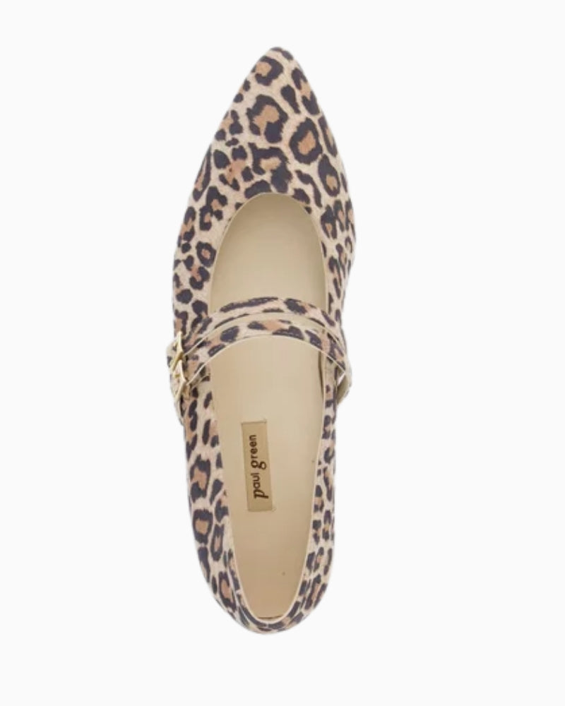 Top view of Paul Green Super Soft flats with fine instep strap and cushioned insole