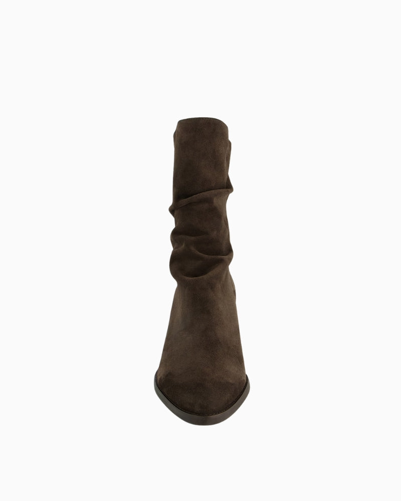 Paul Green Ankle Boot brown suede front view