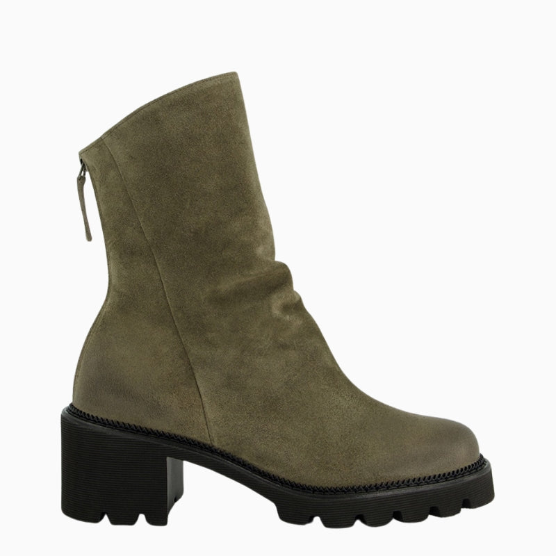 Paul Green Ankle Boot in Olive right side view