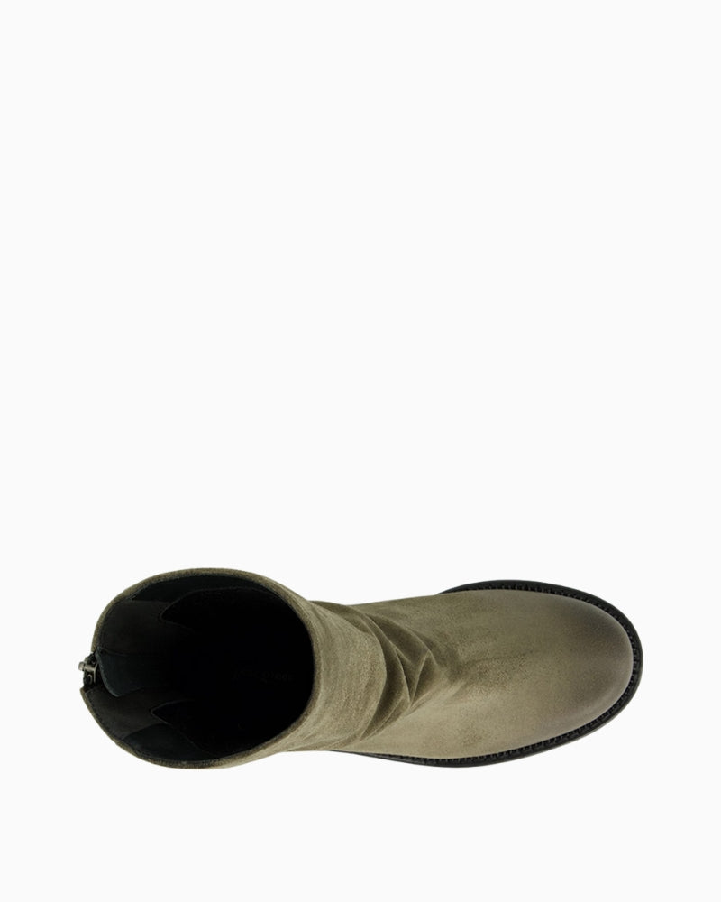 Paul Green Ankle Boot in Olive top view